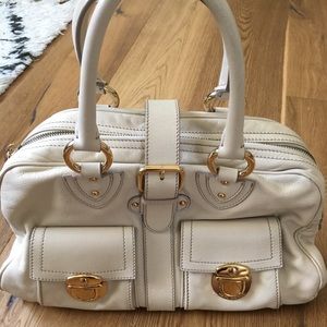 Marc Jacobs Blake cream gold hardware satchel bag